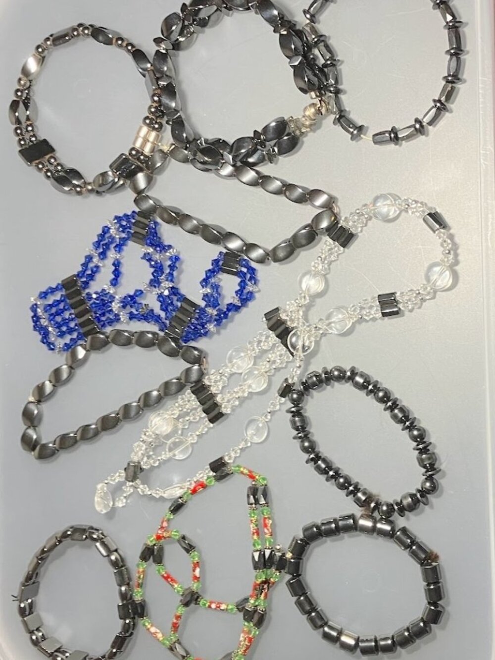 Jewelry Lot Magnetic Hematite Wearable Layer Costume Craft Resell 11 pc